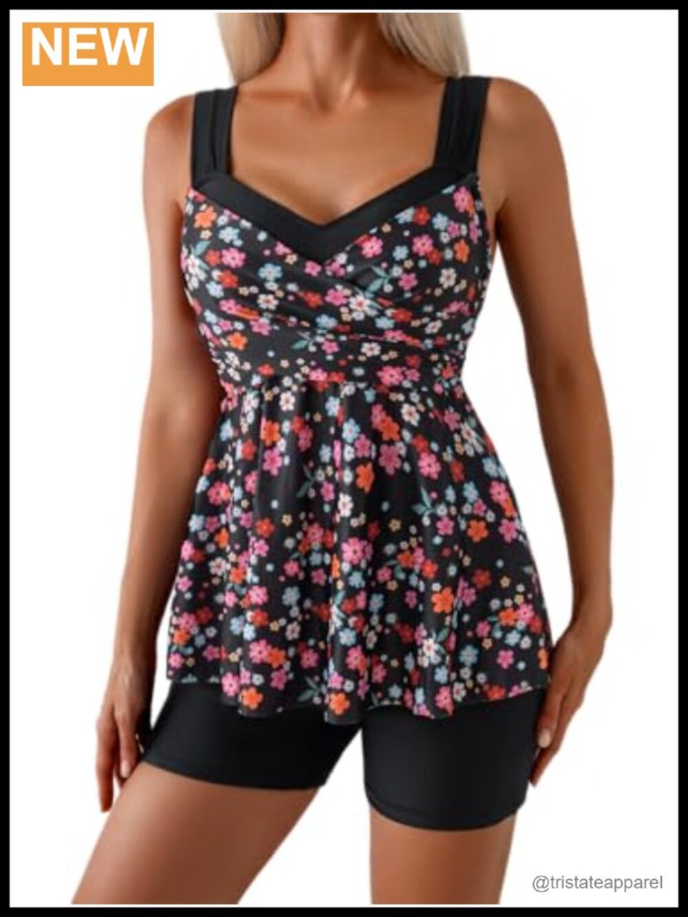 Tankini Swimsuit Swimsuit Tummy Control Push Up Adjustable Straps